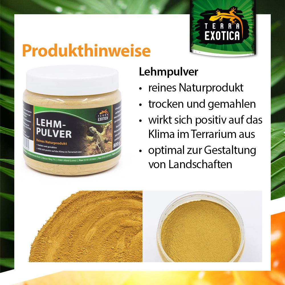 Lehmpulver - 800 g in Dose - Gelb